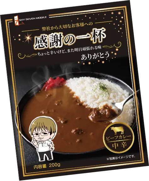 オリジナルカレーのパッケ時